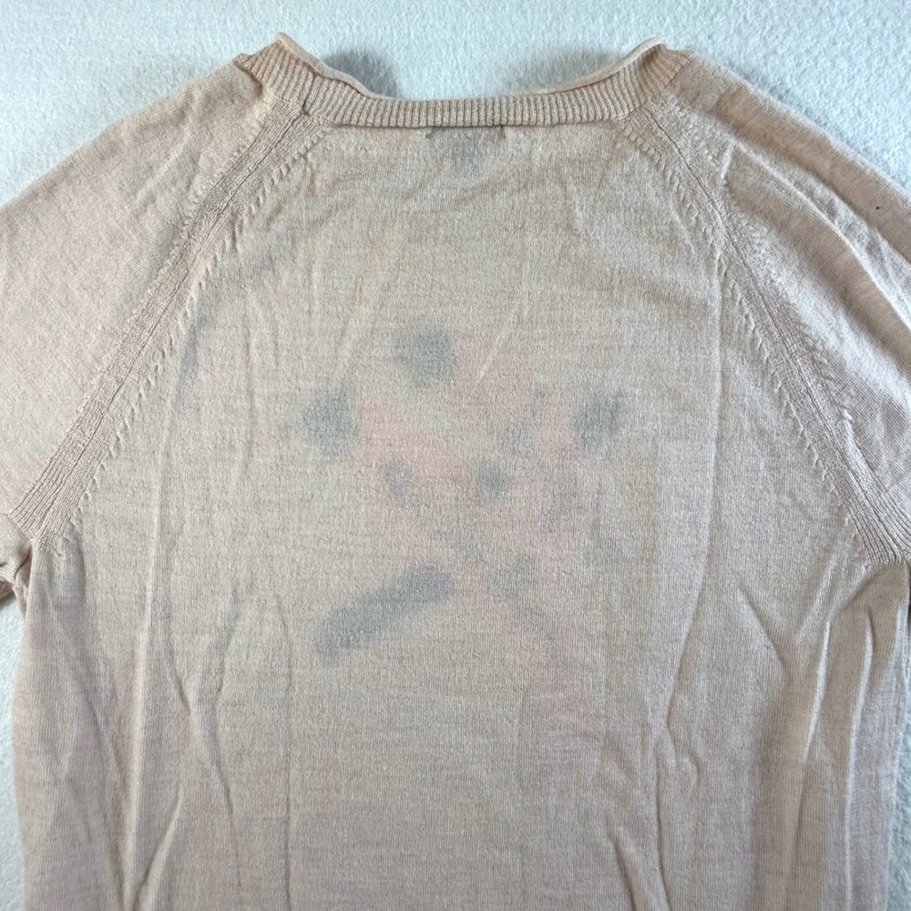 J.Crew Merino Wool Sweater Womens Medium Pink Parrot Intarsia Knit Crewneck - Picture 3 of 7